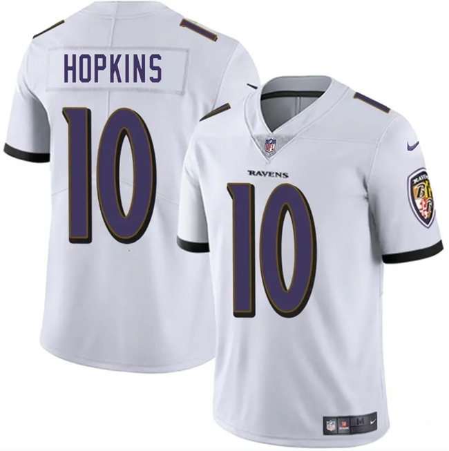Youth Baltimore Ravens #10 DeAndre Hopkins White Vapor Limited Football Jersey
